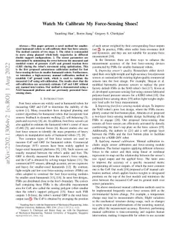 Watch Me Calibrate My Force-Sensing Shoes!