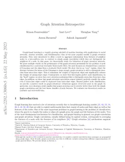 Graph Attention Retrospective