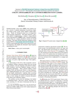 Utility and Feasibility of a Center Surround Event Camera