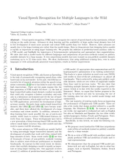 Visual Speech Recognition for Multiple Languages in the Wild