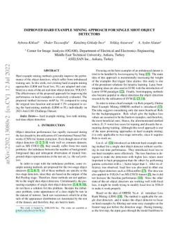 Improved Hard Example Mining Approach for Single Shot Object Detectors