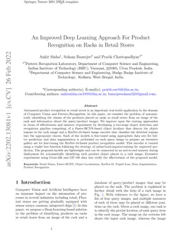 An Improved Deep Learning Approach For Product Recognition on Racks in
  Retail Stores