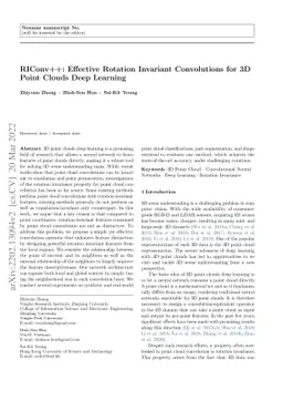 RIConv++: Effective Rotation Invariant Convolutions for 3D Point Clouds
  Deep Learning