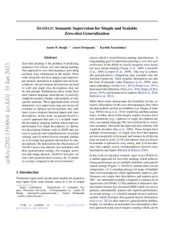 SemSup: Semantic Supervision for Simple and Scalable Zero-shot
  Generalization