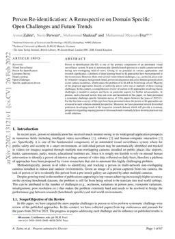 Person Re-identification: A Retrospective on Domain Specific Open
  Challenges and Future Trends