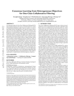 Consensus Learning from Heterogeneous Objectives for One-Class
  Collaborative Filtering
