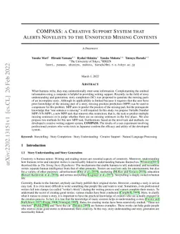 COMPASS: a Creative Support System that Alerts Novelists to the
  Unnoticed Missing Contents