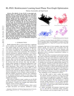 RL-PGO: Reinforcement Learning-based Planar Pose-Graph Optimization