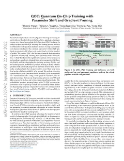 QOC: Quantum On-Chip Training with Parameter Shift and Gradient Pruning