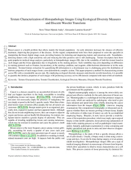 Texture Characterization of Histopathologic Images Using Ecological
  Diversity Measures and Discrete Wavelet Transform