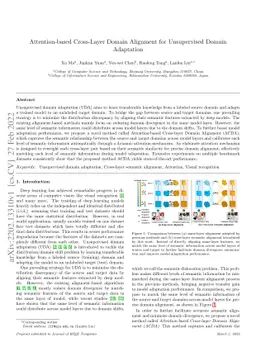 Attention-based Cross-Layer Domain Alignment for Unsupervised Domain
  Adaptation