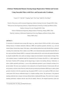 A Robust Multimodal Remote Sensing Image Registration Method and System
  Using Steerable Filters with First- and Second-order Gradients