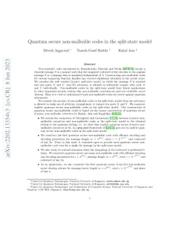 Quantum secure non-malleable codes in the split-state model