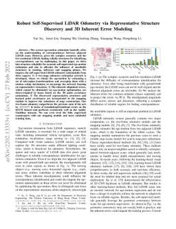 Robust Self-Supervised LiDAR Odometry via Representative Structure
  Discovery and 3D Inherent Error Modeling