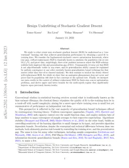 Benign Underfitting of Stochastic Gradient Descent