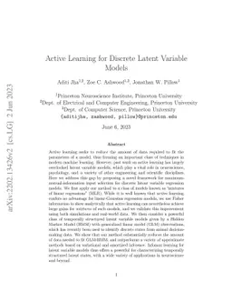 Bayesian Active Learning for Discrete Latent Variable Models