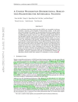 A Unified Wasserstein Distributional Robustness Framework for
  Adversarial Training