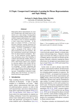 UCTopic: Unsupervised Contrastive Learning for Phrase Representations
  and Topic Mining