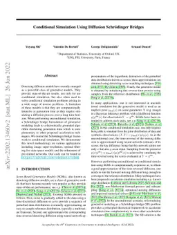 Conditional Simulation Using Diffusion Schrödinger Bridges
