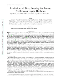 Limitations of Deep Learning for Inverse Problems on Digital Hardware