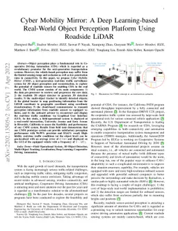 Cyber Mobility Mirror: A Deep Learning-based Real-World Object
  Perception Platform Using Roadside LiDAR