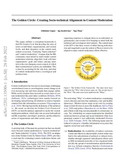 The Golden Circle: Creating Socio-technical Alignment in Content
  Moderation