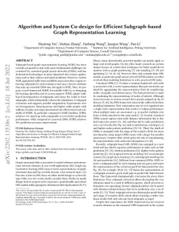 Algorithm and System Co-design for Efficient Subgraph-based Graph
  Representation Learning