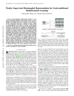 Weakly Supervised Disentangled Representation for Goal-conditioned
  Reinforcement Learning