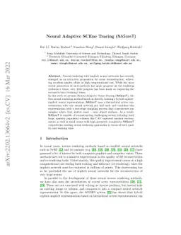 Neural Adaptive SCEne Tracing