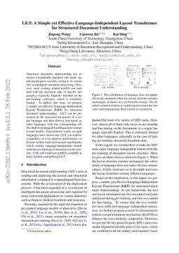 LiLT: A Simple yet Effective Language-Independent Layout Transformer for
  Structured Document Understanding