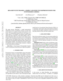 Bina-Rep Event Frames: a Simple and Effective Representation for
  Event-based cameras