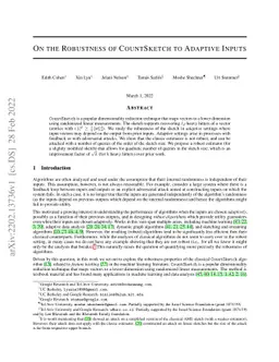 On the Robustness of CountSketch to Adaptive Inputs