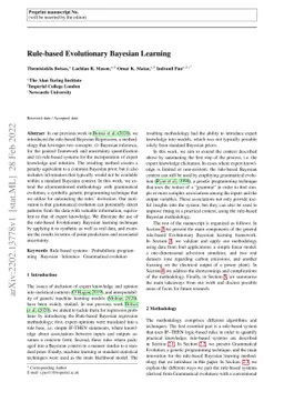 Rule-based Evolutionary Bayesian Learning