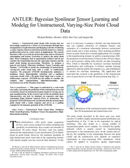 ANTLER: Bayesian Nonlinear Tensor Learning and Modeler for Unstructured,
  Varying-Size Point Cloud Data