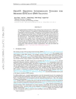 DropIT: Dropping Intermediate Tensors for Memory-Efficient DNN Training