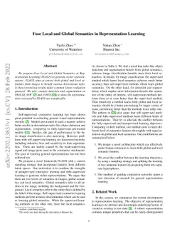 Fuse Local and Global Semantics in Representation Learning