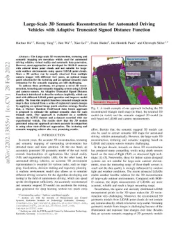 Large-Scale 3D Semantic Reconstruction for Automated Driving Vehicles
  with Adaptive Truncated Signed Distance Function