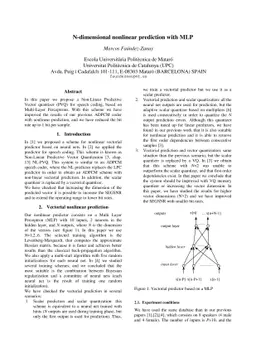 N-dimensional nonlinear prediction with MLP