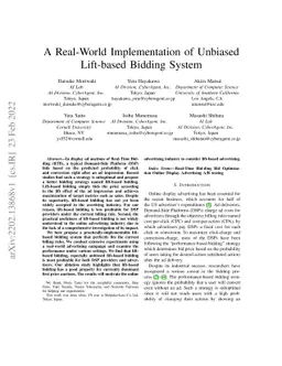 A Real-World Implementation of Unbiased Lift-based Bidding System