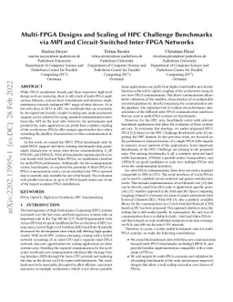 Multi-FPGA Designs and Scaling of HPC Challenge Benchmarks via MPI and
  Circuit-Switched Inter-FPGA Networks
