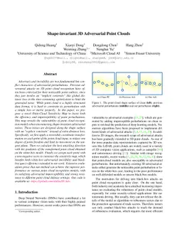 Shape-invariant 3D Adversarial Point Clouds