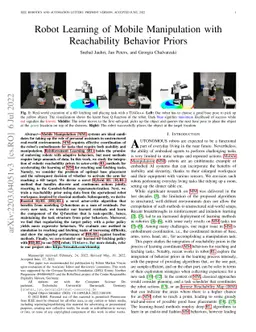 Robot Learning of Mobile Manipulation with Reachability Behavior Priors
