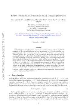 Honest calibration assessment for binary outcome predictions
