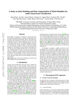 A study on joint modeling and data augmentation of multi-modalities for
  audio-visual scene classification