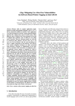 xTag: Mitigating Use-After-Free Vulnerabilities via Software-Based
  Pointer Tagging on Intel x86-64