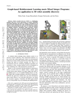 Graph-based Reinforcement Learning meets Mixed Integer Programs: An
  application to 3D robot assembly discovery