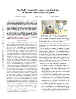 ProxMaP: Proximal Occupancy Map Prediction for Efficient Indoor Robot
  Navigation