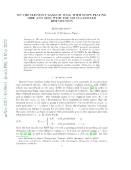 On the elephant random walk with stops playing hide and seek with the
  Mittag-Leffler distribution