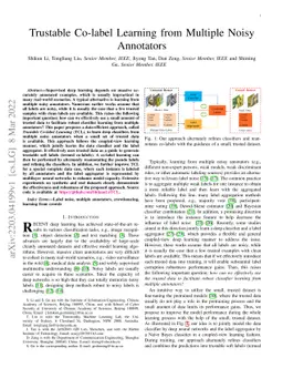 Trustable Co-label Learning from Multiple Noisy Annotators