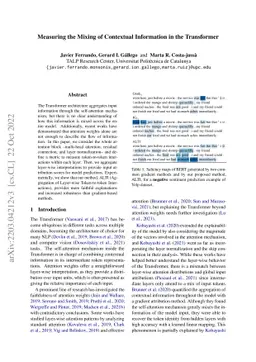 Measuring the Mixing of Contextual Information in the Transformer